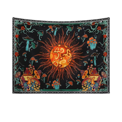 Star and Moon Embroidered Tapestry