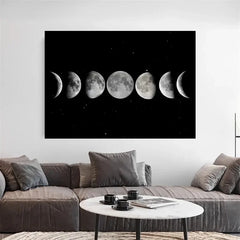 Moon Phase Canvas Wall Art Prints