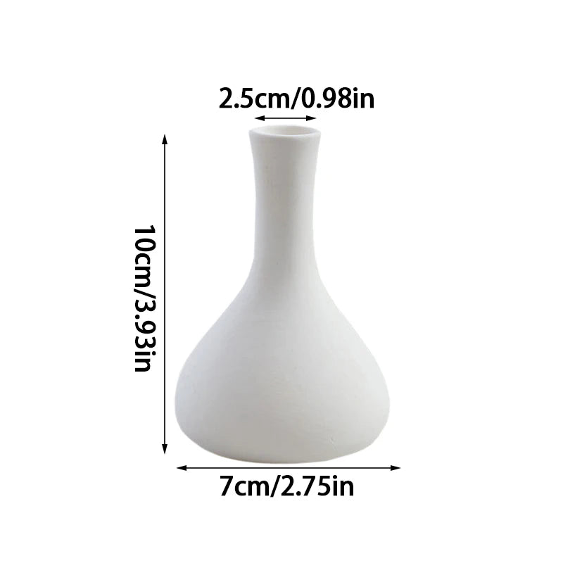 Nordic White Mini Ceramic Vase