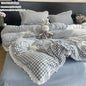 Cream Checkered Bedding Set