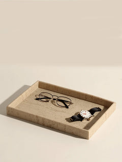Travertine Bathroom Tray Set
