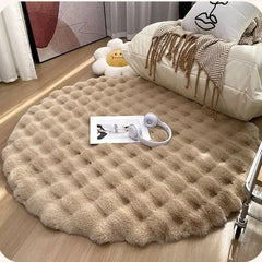 Round Plush Floor Rug