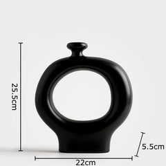 Zebra Stripe Ceramic Vase