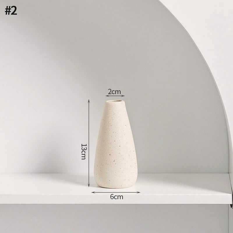Nordic White Ceramic Flower Vase