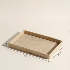 Travertine Bathroom Tray Set