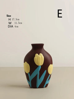 Morandi Glazed Ceramic Vase