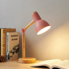 Adjustable Wood Desk Lamp