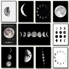 Moon Phase Canvas Wall Art Prints