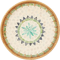 Round Rattan Serving Tray