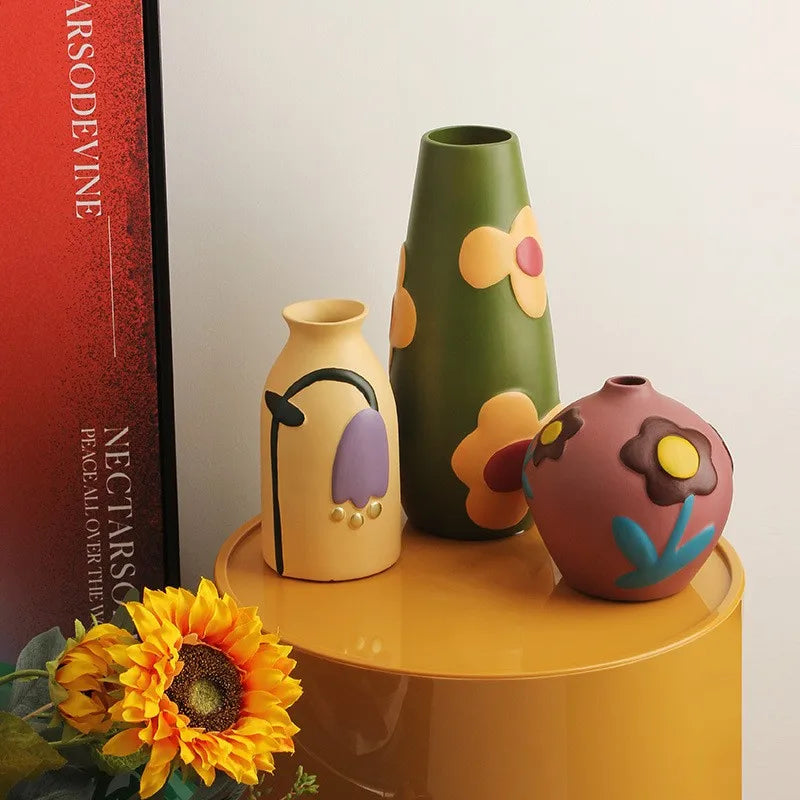 Morandi Glazed Ceramic Vase