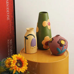 Morandi Glazed Ceramic Vase