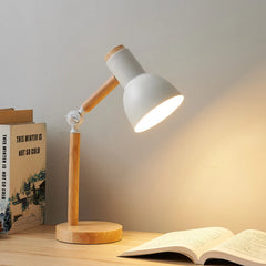 Adjustable Wood Desk Lamp