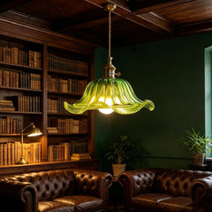 Vintage Petal Glass Pendant Light