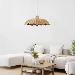 Natural Rattan Weave Pendant