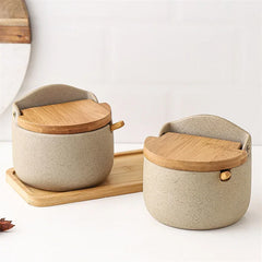 Japanese Ceramic Seasoning Jar Set