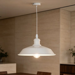 White Dome Pendant Light