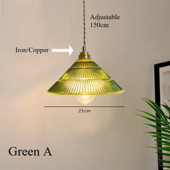 Vintage Petal Glass Pendant Light