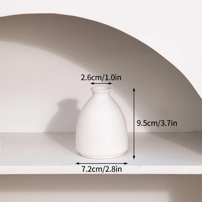 Nordic White Ceramic Flower Vase