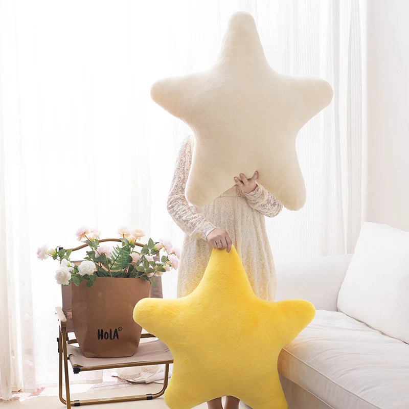 Star Shaped Plush Throw Pillow
