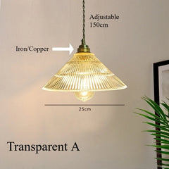 Vintage Petal Glass Pendant Light