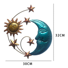 Sun Moon Star Metal Wall Art