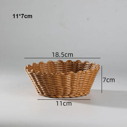 Handwoven Rattan Serving Baskets