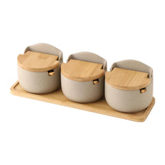 Japanese Ceramic Seasoning Jar Set