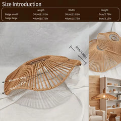 Ruffled Vine Woven Lampshade