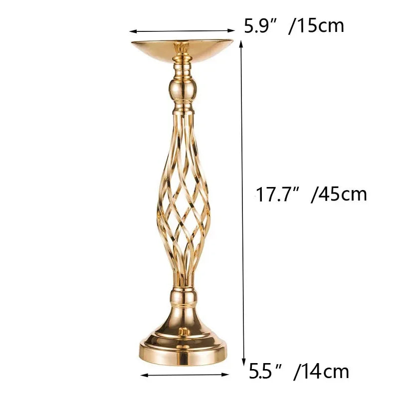 Twisted Gold Candle Holder