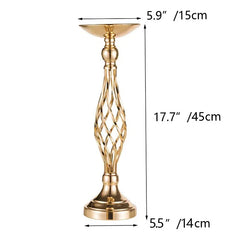 Twisted Gold Candle Holder