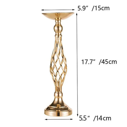 Twisted Gold Candle Holder