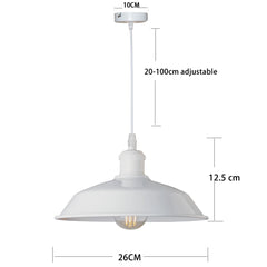 White Dome Pendant Light