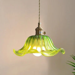 Vintage Petal Glass Pendant Light