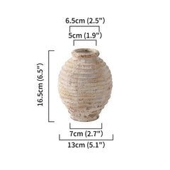 Retro Clay Pottery Vase 21.5cm