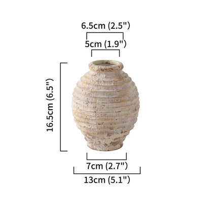 Retro Clay Pottery Vase 21.5cm
