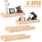 Scalloped Wood Wall Storage Shelf Set