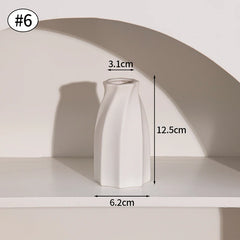 Nordic White Ceramic Flower Vase