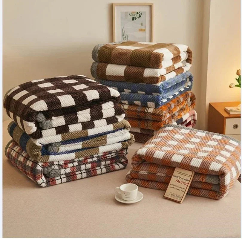 Chunky Chenille Knit Throw Blanket