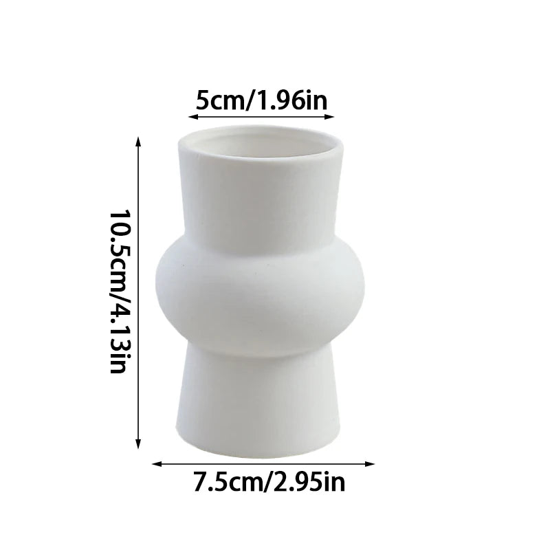 Nordic White Mini Ceramic Vase