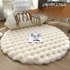 Round Plush Floor Rug