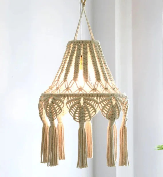 Macrame Tassel Lamp Shade