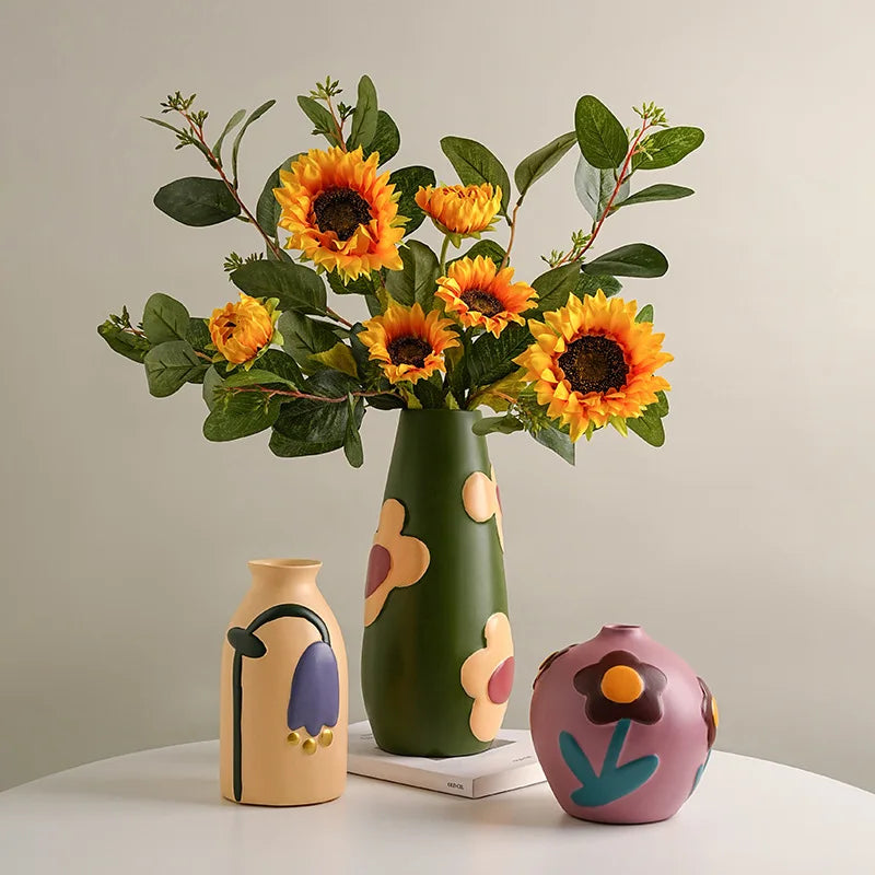 Morandi Glazed Ceramic Vase