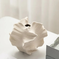 Wavy Petal Ceramic Vase