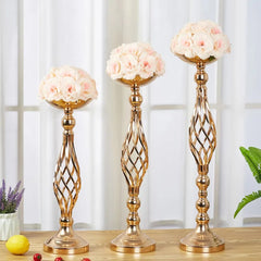 Twisted Gold Candle Holder