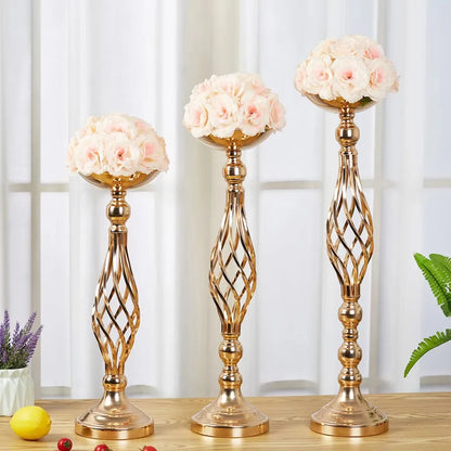 Twisted Gold Candle Holder