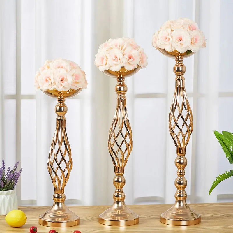 Twisted Gold Candle Holder