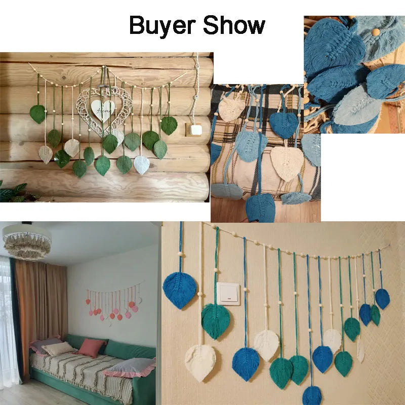 Boho Leaf Macrame Wall Hanging