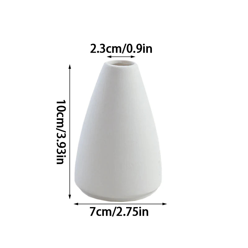 Nordic White Mini Ceramic Vase