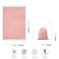 Turkish Cotton Striped Spa Bath Towel