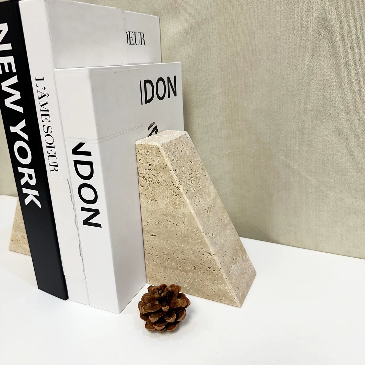 Natural Marble Stone Bookends (Set of 2)